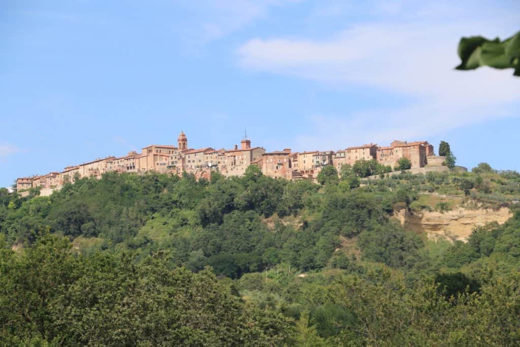 View of Monteleone d'Orvieto from Podere Vigliano, the farmhouse we rented for our stay in Umbria